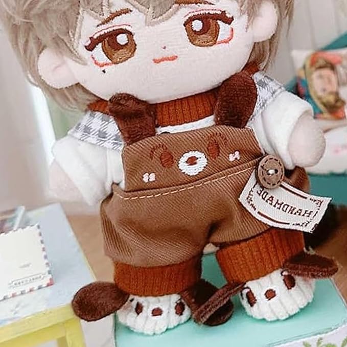 CALEMBOU Plush Doll Clothes ,Cute Stuffed Animal Clothes for Kimmon Mimon, 6 Inches Puppy Suit 3-Piece Set Soft Stuffed Plush Toy Dress Up Accessories