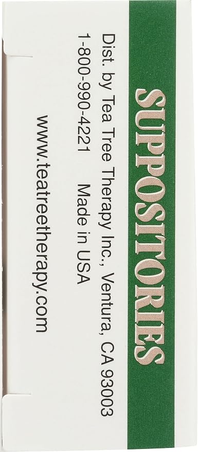 Tea Tree Therapy Vaginal Suppositories with Oil, 6 Count, White
