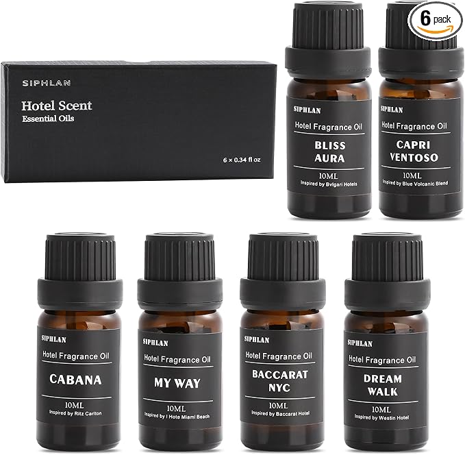 Hotel Collection Diffuser Oil Set – Aromatherapy Essential Oils for Diffusers– Luxury Hotel-Inspired Scent for Home & Office
