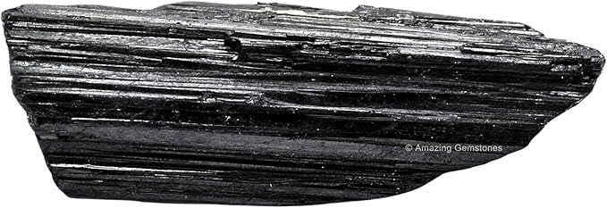 Amazing Gemstone Black Tourmaline Crystal - 1 Piece of 500-750 Grams - Very High Grade Black Tourmaline Crystals Rough Raw for Protection, Good Vibes Turmalina Negra Piedra Originales