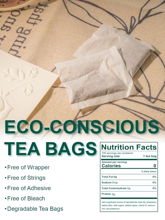 TeeLux Roasted Dandelion Root Tea Bags, Premium Natural Dandelion Root Herbal Tea, Caffeine Free, 100 Tea Bags