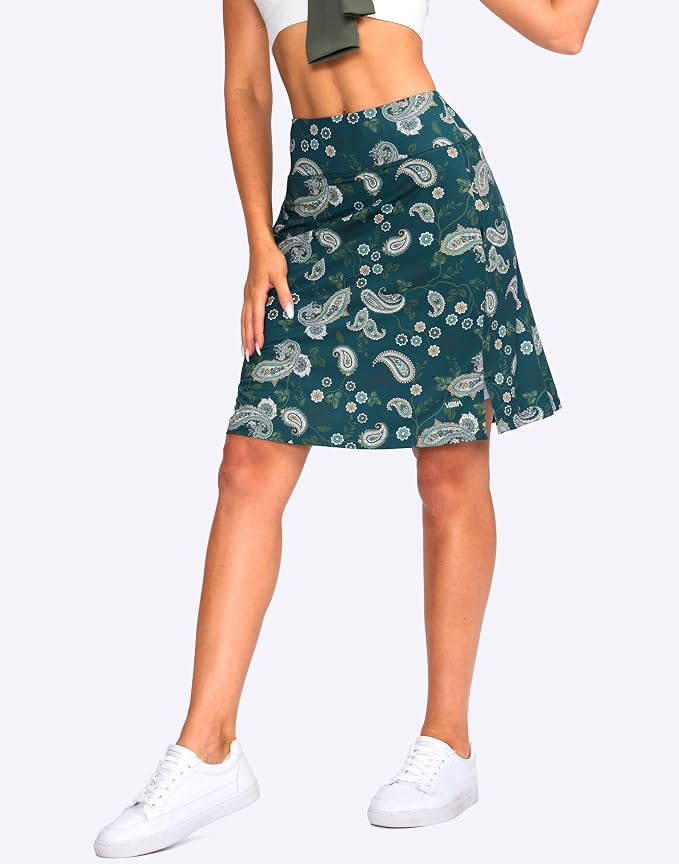 Women's 20" Knee Length Skorts Skirts UPF50+ Athletic Tennis Golf Skirt for Women Casual Summer Skirts