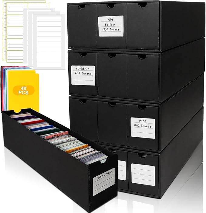 Trading Card Storage Box, Includes 24-600 CT Boxes