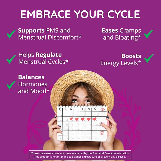 Happy Healthy Hippie Hormone Balance for Women + PMS Support, 180 Ct | PMS & PMDD Support - Mood, Cycle Regularity - Chasteberry, Maca, Dong Quai, Black Cohosh - Vegan, Non-GMO, 90 Servings