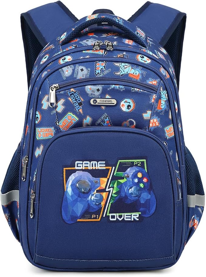 Cusangel Kids school Backpack with lunch bag for Girls,Elementary 6-10years Bookbag nylon large capacity backpack,Daypack