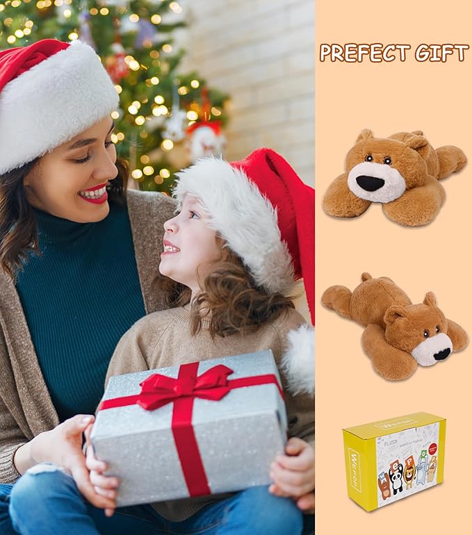 Weighted Bear Stuffed Animals 5 lbs, 24in Weighted Bear Plush for Kids Adults Boys Girl, Cute Plushies Soft Pillow Toy for Christmas, Valentine's, Birthday Gifts