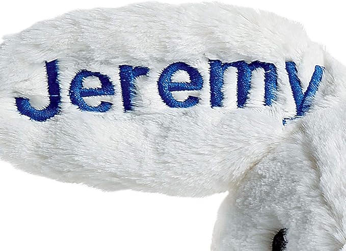 Lillian Vernon My First Easter Bunny Plush Blue Toy - Stuffed Animal with Customizable Embroidered Name for Boys & Girls, Personalized Kids & Toddler Gifts, 16 Inches Tall