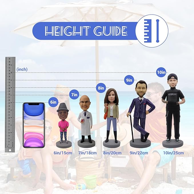Custom Bobblehead Action Figure, Personalized Full Body Figurine