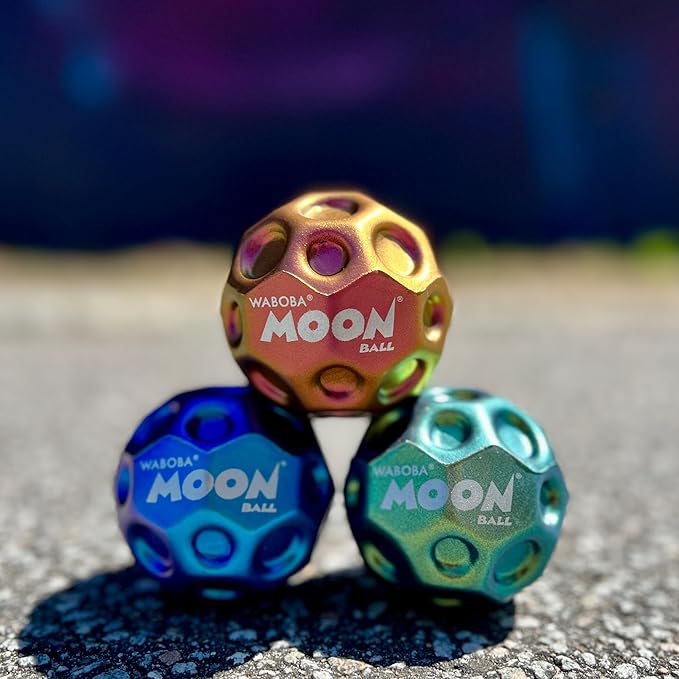 Waboba Metallic Moon Ball - Hyper Bouncy Ball - All Ages Extreme Bounce and Fun - Perfect for Active Play and Outdoor Games