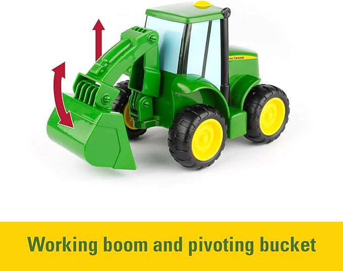 TOMY John Deere Lights & Sounds Farmin' Friends Hauling Set - Includes Toy Truck and Backhoe Tractor Toy for Indoor and Outdoor Play - Preschool Toys Ages 18 Months and Up