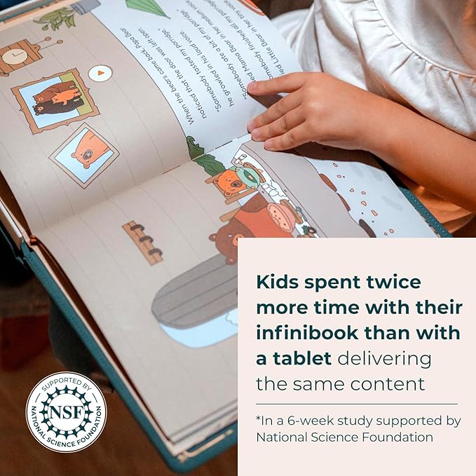 Cali’s Books Goldilocks and The Three Bears | infinibook Storytelling Toy + Reader | Read-Aloud E-Reader with Games | Recordable Interactive Storybook for Kids 3-7 | Screen-Free Educational Gift