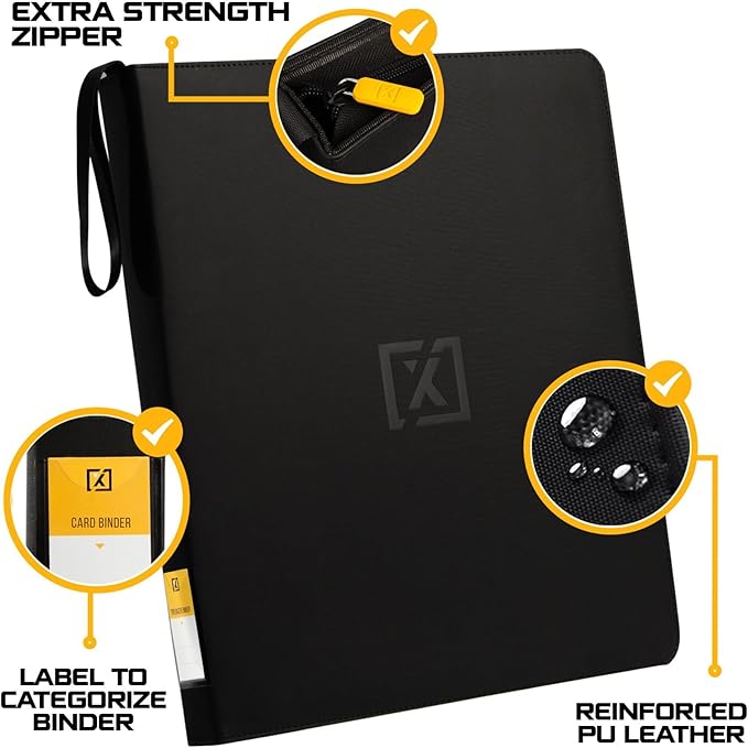 X PRO Top Load Card Binder - Compatible with Top-loading Card Cases - Fits 252 | 20 Premium Loaders Included | 9-Pocket Ringless Double-Sided Pages | Premium Storage for TCG & Sports Cards
