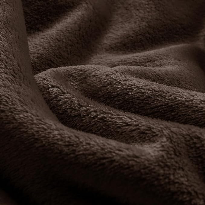 BEDELITE Fleece Blanket Soft Plush Oversized Bed Blanket Brown 120"x120" | Ultra Soft Plush Fleece, Lightweight Warmth, All Season Comfort, Fade Resistant, Machine Washable, Perfect for Sharing
