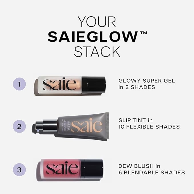 Saie Slip Tint Tinted Moisturizer with SPF 35 - Light Coverage, Glowy Skin Tint & Mineral Sunscreen for Face with Hydrating Hyaluronic Acid - Summer Makeup Essential - Shade Eight (1.35 oz)