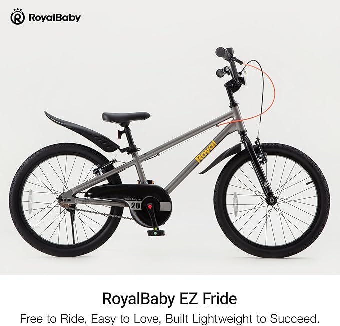 RoyalBaby EZ Fride Kids Bike 16 18 20 Inch, Lightweight Aluminum 2-in-1 Balance to Pedal Bike with One-Key Switch for Boys Girls Ages 4+
