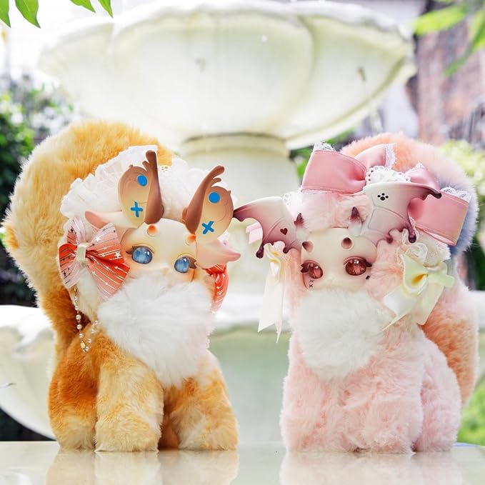 CALEMBOU Plush Doll Blind Box, Fantasy Creatures Series Vinyl Plush Mystery Toys, Kawaii 1 of 6 Possible Stuffed Dolls Soft Anime Plushies Christmas Birthday for Girls (Magic Academy Series)
