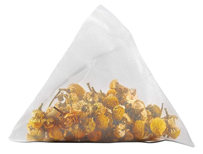 Two Leaves and a Bud Organic Chamomile Tea Bags, Naturally Caffeine Free, Whole Leaf Herbal Chamomile Tea in Pyramid Sachets, 15 Count (Pack of 6)