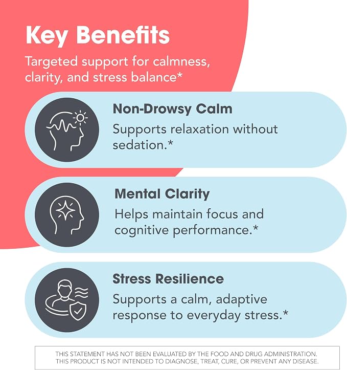 Allergy Research Group ARG 200 mg of Zen - Supports Calm and Stress Balance - Delivers 200 mg L-Theanine & 550 mg GABA per Serving - Vegetarian & Hypoallergenic - 30 Servings - 60 Capsules