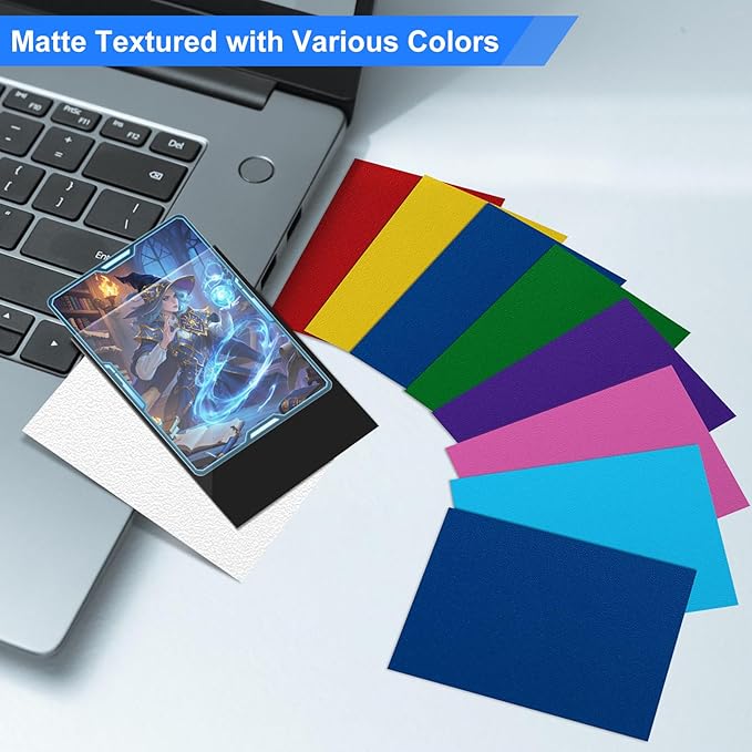White Matte Card Sleeves for MTG, 300 Pieces Perfect Fit Standard Card Sleeves for Trading Card Sports Cards Baseball Cards TCG, Card Protector for Mini Photo, Sturdy and Nice Shuffling