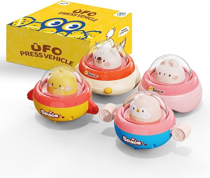 4PCS Animal Cars Toddler Toys,Baby Toys 1 Year Old,Press and Go Car 1 Year Old Girl Toys,Baby Valentines Day Gifts Toys for 1 2 Year Old Girls