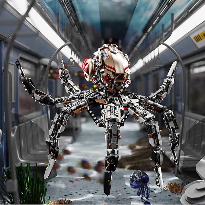 Animal Mechanical Octopus Building Blocks Toys, Gifts for Children and Adults（1768 PCS）