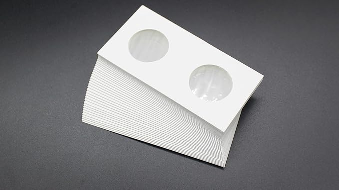 Boen Coin Flips 300Pcs 20.5mm/(0.8 Inch) Coin Flips for Penny Coin Holders for Colletors The Coin Collection Supplies Coin Cardboard Coin Flips for Coin Collection