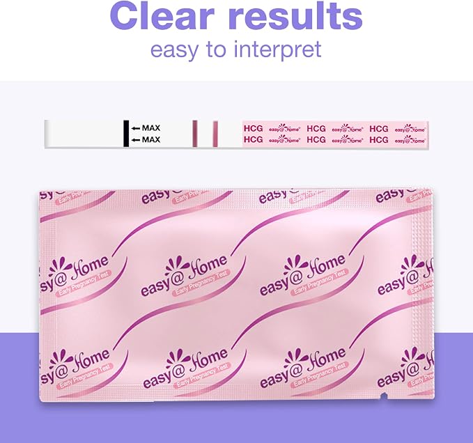 Easy@Home Ovulation Test Strips and Pregnancy Test Strips Combo Kit, Package May Vary (100LH+20HCG) (Pack of 2)