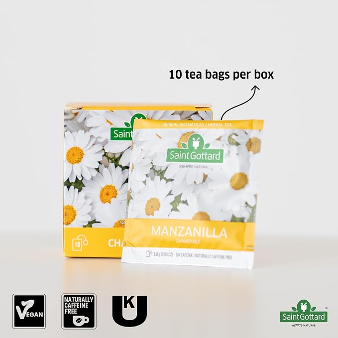 [FRUITY REFRESH] - Saint Gottard Herbal Tea – Caffeine-Free Herbal Infusion, Natural Ingredients, Hot or Iced Tea, Premium Flavor Blend, Aromatic & Smooth Taste, 20 Tea Bags, Pack of 2