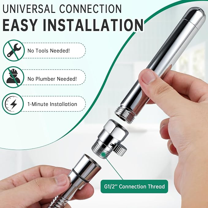 Lightweight Shower Enema Kit, Travel Shower Douche Nozzle Cleansing System with Water Control Valve for Men and Women Portable Cleaning