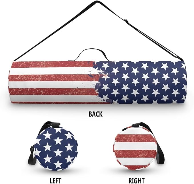 Yoga Mat Bag with Adjustable Shoulder Strap and Handle Zipper, 30in Wide x 6.3in Diameter for Yoga Mat Storage
