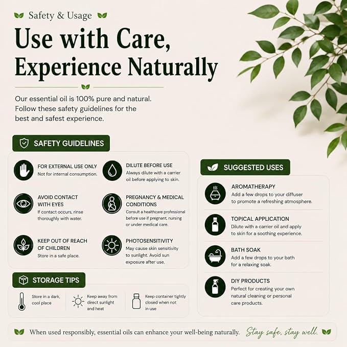 GreenHealth Eucalyptus Essential Oil – 8 fl oz (237 ml) – 100% Pure & Natural – Aromatherapy Oil in Aluminum Bottle with Plug Cap – for Diffuser, Cleaning, Home Fragrance, DIY Use