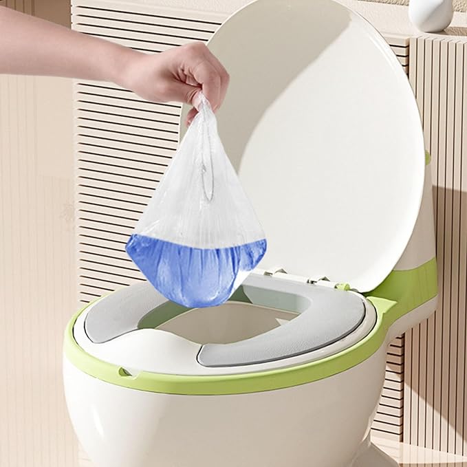 Adjustable Portable Kids Potty Training Seat, Ergonomic and Safe Children's Toilet with Removable Potty Pot, Comfortable Non Slip Design for Home and Travel(Green)
