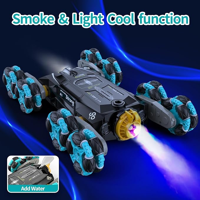Gampop 8WD Gesture Sensing RC Stunt Cars - Toys Gifts for Kids 8 9 10 11 12 Year Old Boys Girls,2.4Ghz Remote Control Cars,Transform Drift Off Road Vehicle for Children Birthday Presents