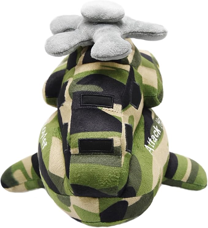 Soft Attack Helicopter Stuffed Gunship Toy Super Cute Plush Chopper Excellent Gifts for Kids or Birthday Party 13 Inches