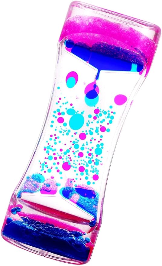 YUE MOTION Liquid Motion Bubbler Visual Sensory Toys, Liquid Timer– New Big Calming Sensory Bubbler Toy- Colorful Liquid Hourhlass for Stocking Stuffers, Novelty Gifts