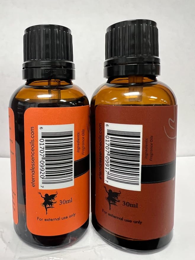 Eternal Essence Oils 2 Pack 30ml Premium Fragrance Oil - Spiced Cider & Sexy Cinnamon Clove - for Candle, Soap Making, Aromatherapy, Diffusers, Home Care, & Humidifiers