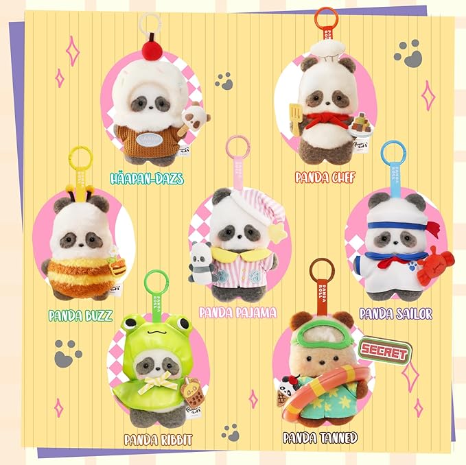 52TOYS Panda Roll Happy Weekend Series Blind Box Stuffed Animal Plush Toy with Soft and Adorable Design, 1PC Perfect for Cuddling, Display, and Unique Posing, Ideal Gift for Panda Enthusiasts