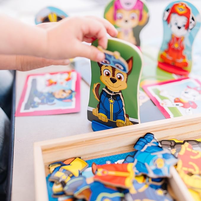 Melissa & Doug PAW Patrol Wooden Magnetic Pretend Play (64 Pieces)