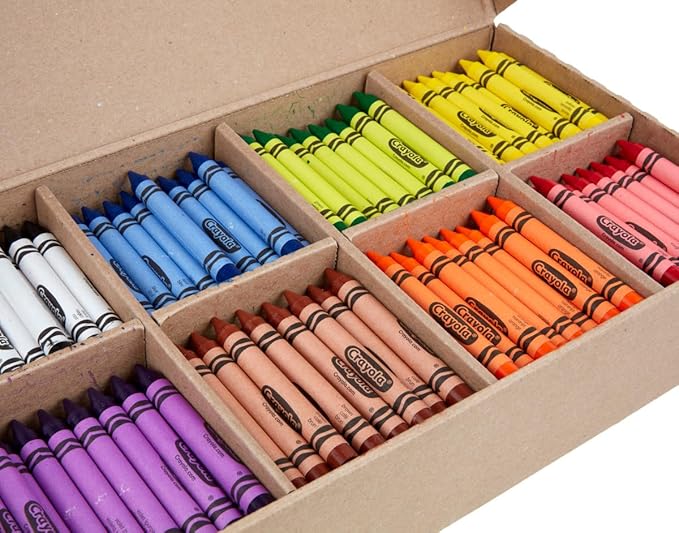 Crayola Crayon Classpack - 400ct (8 Colors), Large Crayons for Kids & Toddlers, Bulk School Supplies, Teacher Classroom Must Have for Preschool & Kindergarten