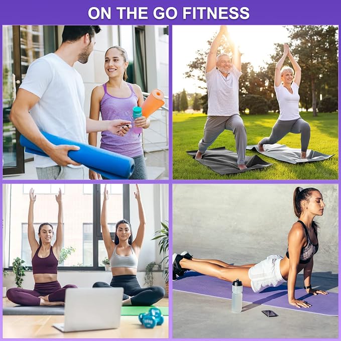 3 mm Thin Yoga Mats Bulk, Lightweight PVC Exercise Mats Non Slip Workout Fitness Pads for Yoga Pilates Stretching Classes Gym Home Studio, Easy to Clean