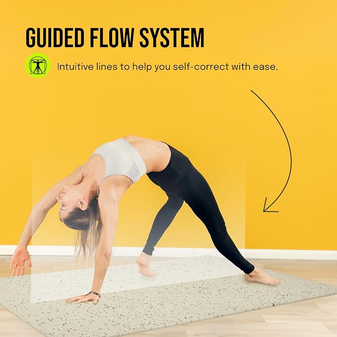 Gogokiwi Extra Wide Yoga Mat for Men Women (72"L x 36"W) Non Slip Fitness & Exercise Mat with Alignment Marks for Yoga, Pilates, Floor Workouts