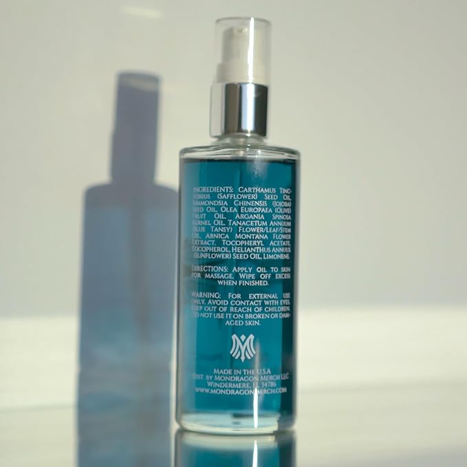 Moon Dragon Oil™ - Massage Oil with Blue Tansy and Arnica by Dr. Brenda Mondragon D.C