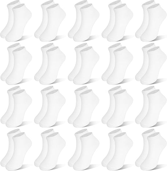 ZERULETS Kids Socks, 20 Pairs Ankle Low Cut Short Athletic Socks for Boys Girls Toddler 1-13 Years