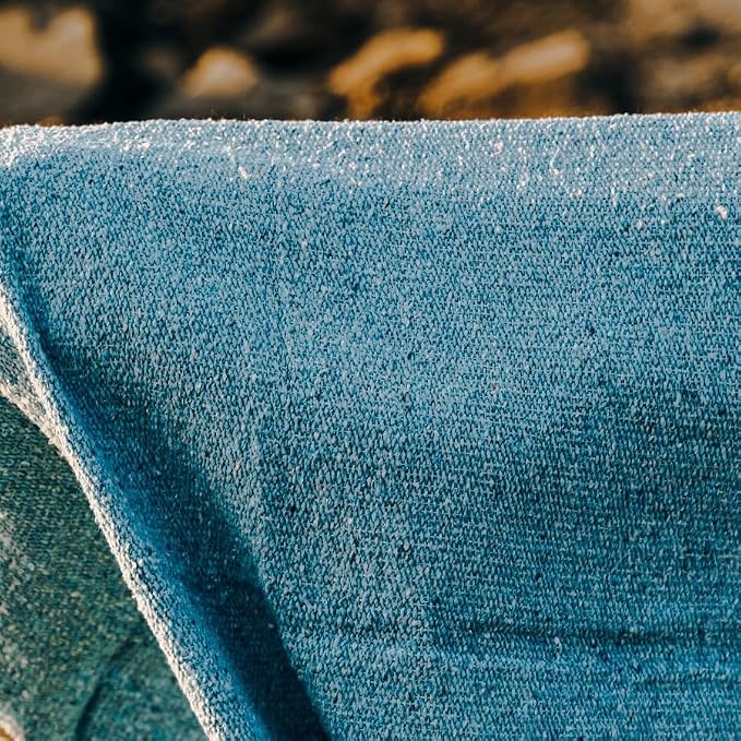 Open Road Goods Solid Color Mexican Yoga Blanket – Large Handwoven Throw for Yoga, Beach, Camping or Home – Soft and Durable Cotton Blend