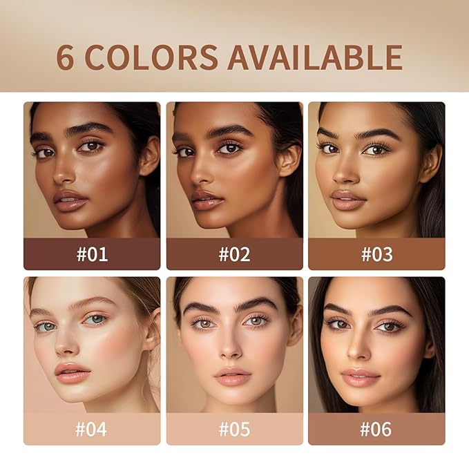 Beauty Balm Serum-Enriched Tinted Moisturizer Stick – Hydrating Lightweight Solid Foundation with Natural Skin Tint Finish, Flawless Sheer to Medium Coverage, Radiant & Dewy Glow, All-Day Wear (6#, 1)