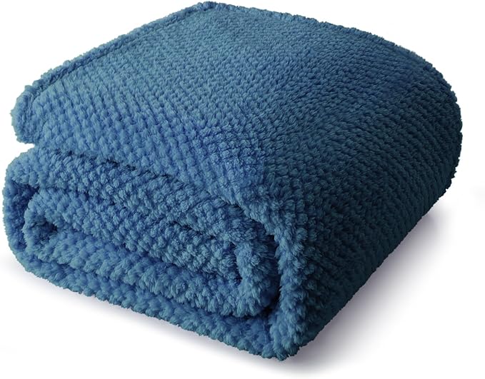 Whale Flotilla Soft Fleece King Size Bed Blanket, Navy Blue | 90x104 Inch, Suitable for Bed, Fluffy Fuzzy Jacquard Blankets for All Season, Lightweight and Cozy