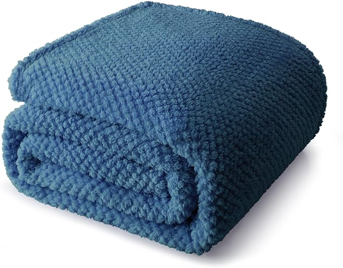 Whale Flotilla Soft Fleece Queen Size Bed Blanket, Navy Blue | 90x90 Inch, Suitable for Bed, Fluffy Fuzzy Jacquard Blankets for All Season, Lightweight and Cozy