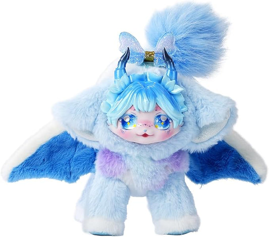 Wizarding Forest Fairy Plush Doll Series, 9 inch Fantasy Collectible Plush Toy with Wings and Tail, Soft Stuffed Animal for Kids, Girls, and Collectors - Blue Mist Elf