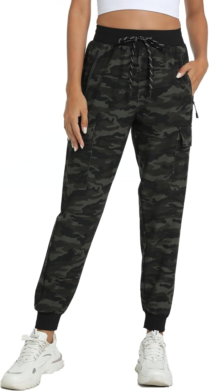 Women's Joggers Cargo Pants Lightweight Quick Dry Hiking Running Pants for Athletic Casual & Outdoor