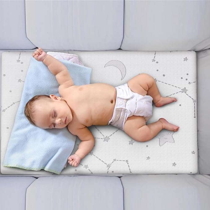 YENING Breathable Pack and Play Mattress Pad 38x26 Waterproof Baby Mattress for Pack N Play Matress Topper Waterproof 2 Pack